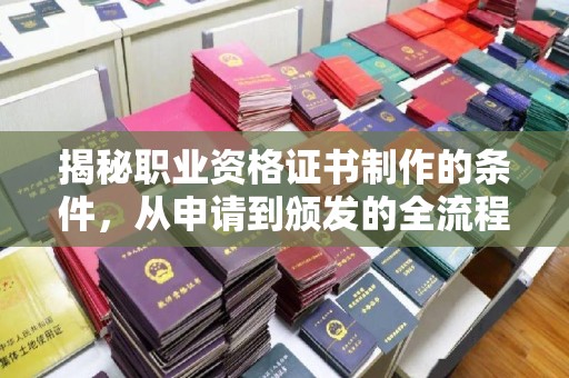 襄城揭秘职业资格证书制作的条件，从申请到颁发的全流程解析